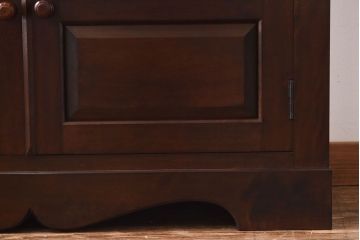 中古　美品　松本民芸家具　シックなA型食器棚(収納棚、戸棚)(定価47万円)(2)