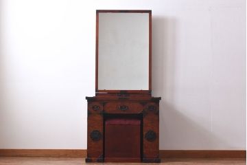 中古 伝統民芸家具 岩谷堂箪笥　スツール付きドレッサー(鏡台、ドレッシングチェスト)