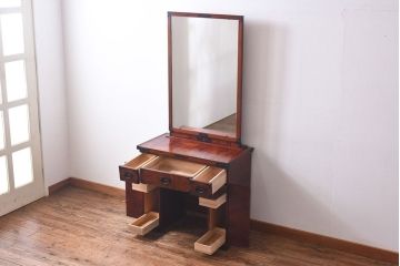 中古 伝統民芸家具 岩谷堂箪笥　スツール付きドレッサー(鏡台、ドレッシングチェスト)