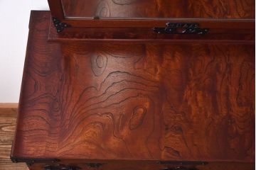 中古 伝統民芸家具 岩谷堂箪笥　スツール付きドレッサー(鏡台、ドレッシングチェスト)