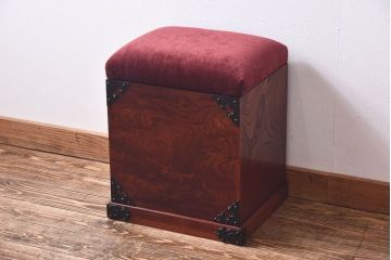 中古 伝統民芸家具 岩谷堂箪笥　スツール付きドレッサー(鏡台、ドレッシングチェスト)