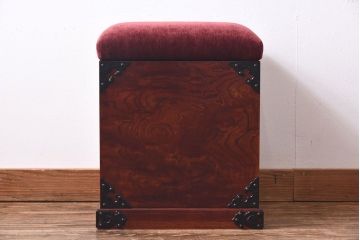 中古 伝統民芸家具 岩谷堂箪笥　スツール付きドレッサー(鏡台、ドレッシングチェスト)
