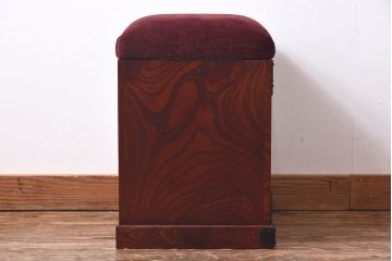 中古 伝統民芸家具 岩谷堂箪笥　スツール付きドレッサー(鏡台、ドレッシングチェスト)