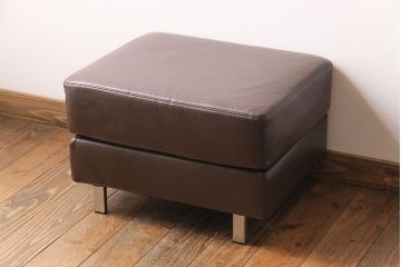 中古　日本フクラ(HUKLA)　N860　シンプルモダンなスツール(オットマンチェア、椅子)(1)