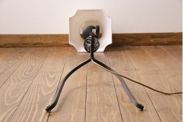 イギリスビンテージ　細かなプリーツが上品さ漂うフロアスタンド(スタンドライト、ランプ)