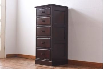 中古美品　松本民芸家具　滑らかな木肌が魅力的なA型・チェスト(小物整理タンス、引き出し)(定価約21万円)