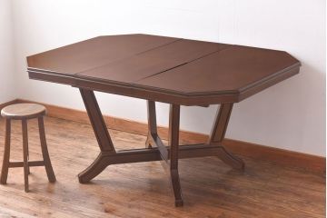 中古　展示美品　maruni(マルニ)　地中海ロイヤルシリーズ　 パーティテーブル(エクステンションテーブル、カフェテーブル)(定価約35万円)