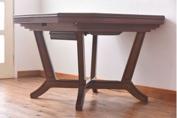 中古　展示美品　maruni(マルニ)　地中海ロイヤルシリーズ　 パーティテーブル(エクステンションテーブル、カフェテーブル)(定価約35万円)