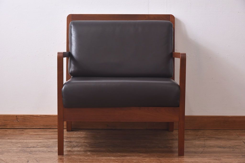 中古　日本フクラ(HUKLA)　ARIA(アリア)　1Pソファ(アームソファ、チェア)(定価約18万円)