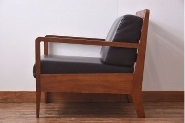 中古　日本フクラ(HUKLA)　ARIA(アリア)　1Pソファ(アームソファ、チェア)(定価約18万円)