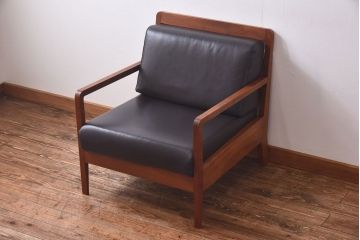 中古　日本フクラ(HUKLA)　ARIA(アリア)　1Pソファ(アームソファ、チェア)(定価約18万円)