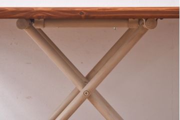 ラフジュ工房オリジナル　ヒノキ材　リフティングテーブル(サイドテーブル、センターテーブル、作業台)(1)