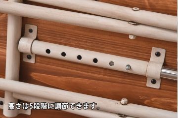 ラフジュ工房オリジナル　ヒノキ材　リフティングテーブル(サイドテーブル、センターテーブル、作業台)(1)