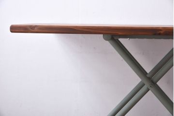 ラフジュ工房オリジナル　ヒノキ材　昇降式リビングテーブル(リフティングテーブル、サイドテーブル、センターテーブル、作業台)(2)