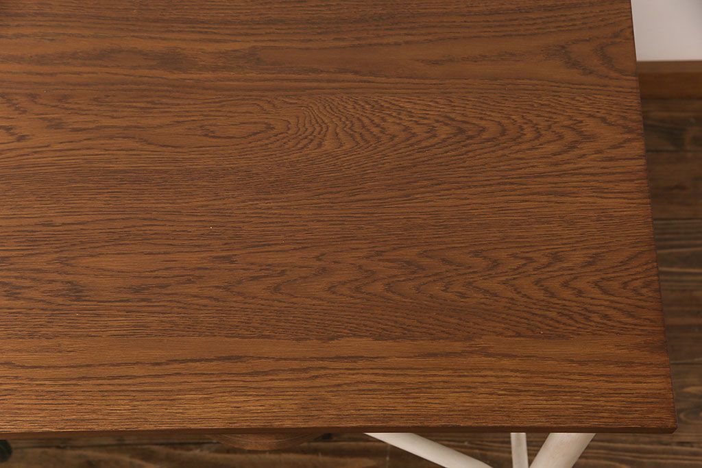 ラフジュ工房オリジナル 8脚格納スツール付きテーブル(ペイント作業台、机)