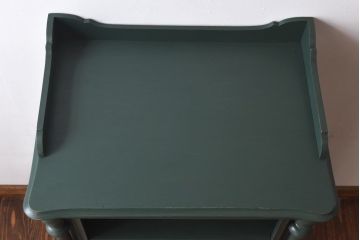 アンティーク家具 イギリスアンティーク 優雅なデザインが魅力のペイントキャビネット(本棚、飾り台)