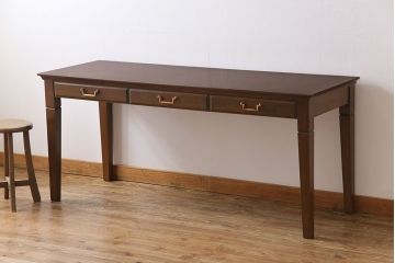 中古　特注品!　maruni(マルニ)　地中海ロイヤルシリーズ　ワイドデスク(ダイニングテーブル)(定価約36万円)