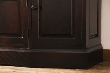 【N様ご成約分】中古　北海道民芸家具　OM151　上品な佇まいの食器棚(キャビネット、収納棚)(定価130万円)