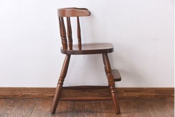 中古　柏木工　上質な木の風合いを楽しめるキッズチェア(子供用チェア、椅子)