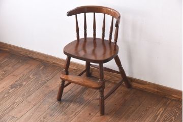 中古　柏木工　上質な木の風合いを楽しめるキッズチェア(子供用チェア、椅子)