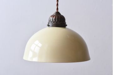 オールドノリタケ・則武(日陶)　チューリップ　照らすと透ける模様が魅力の電笠(天井照明、シェード)