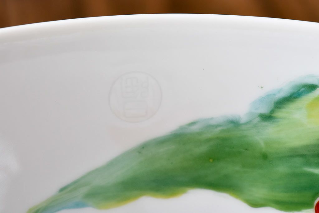 オールドノリタケ・則武(日陶)　チューリップ　照らすと透ける模様が魅力の電笠(天井照明、シェード)