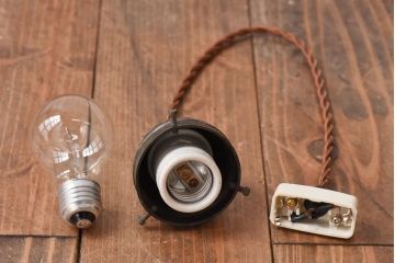 オールドノリタケ・則武(日陶)　チューリップ　照らすと透ける模様が魅力の電笠(天井照明、シェード)