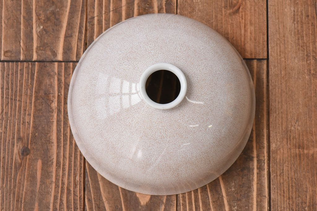 オールドノリタケ・則武(日陶)　ポピー(芥子)　照らすと透ける模様が魅力の電笠(天  井照明、シェード)