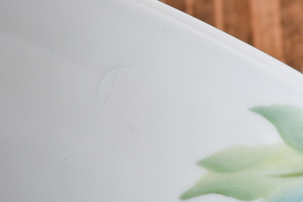 オールドノリタケ・則武(日陶)　ポピー(芥子)　照らすと透ける模様が魅力の電笠(天  井照明、シェード)