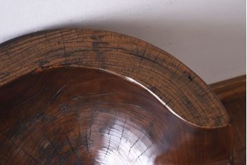 古民具　総ケヤキ　臼をリメイクした椅子(チェア)