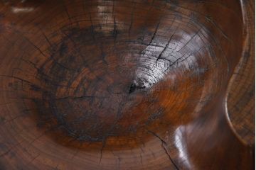 古民具　総ケヤキ　臼をリメイクした椅子(チェア)