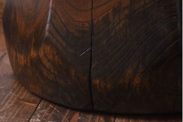 古民具　総ケヤキ　臼をリメイクした椅子(チェア)