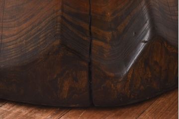 古民具　総ケヤキ　臼をリメイクした椅子(チェア)