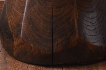 古民具　総ケヤキ　臼をリメイクした椅子(チェア)