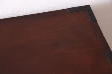 アンティーク家具　和製アンティーク　杉材　巾着金具と漆塗りが魅力の松本箪笥(和タンス、衣装箪笥、整理箪笥)