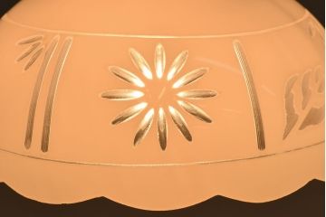 和製アンティーク　ノスタルジックな雰囲気漂う切子シェード(天井照明、電笠、ペンダントライト)