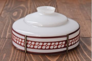 昭和レトロ　網目のような花模様が愛らしいペンダントライト(天井照明、吊り下げ照明)