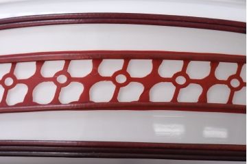 昭和レトロ　網目のような花模様が愛らしいペンダントライト(天井照明、吊り下げ照明)