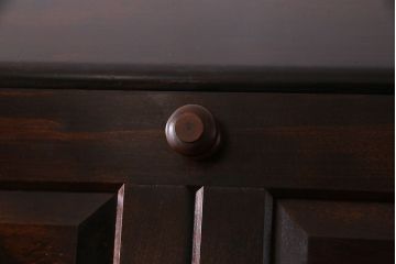 中古　松本民芸家具　シックな雰囲気漂うT型ライティングビューロー(簿記机、在宅ワーク、在宅用ワークデスク)(定価約31万円)(1)