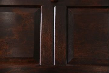 中古　松本民芸家具　シックな雰囲気漂うT型ライティングビューロー(簿記机、在宅ワーク、在宅用ワークデスク)(定価約31万円)(1)