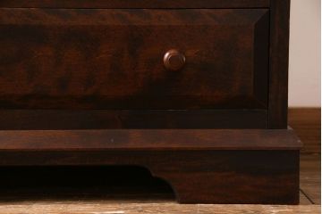 中古　松本民芸家具　シックな雰囲気漂うT型ライティングビューロー(簿記机、在宅ワーク、在宅用ワークデスク)(定価約31万円)(1)