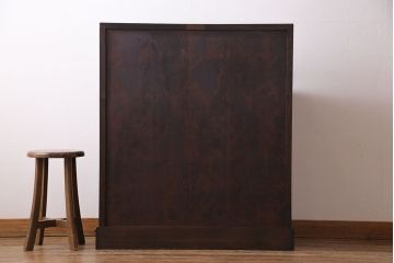 中古　松本民芸家具　シックな雰囲気漂うT型ライティングビューロー(簿記机、在宅ワーク、在宅用ワークデスク)(定価約31万円)(1)