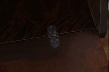 中古　北海道民芸家具　上品な雰囲気漂うビューローブックケース(ライティングビューロー、机、収納棚、本箱)(定価約50万円)(3)