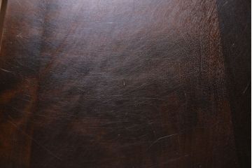 中古　北海道民芸家具　上品な雰囲気漂うビューローブックケース(ライティングビューロー、机、収納棚、本箱)(定価約50万円)(3)