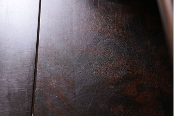 中古　北海道民芸家具　上品な雰囲気漂うビューローブックケース(ライティングビューロー、机、収納棚、本箱)(定価約50万円)(3)