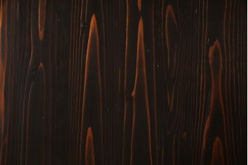 深みのある色合いと桟が魅力的な昭和初期の格子帯戸(ガラス帯戸、建具、引き戸)2枚セット