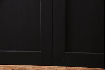 大正ロマン　モダンな雰囲気が魅力のペイント帯戸(ガラス帯戸、引き戸、建具)4枚セット