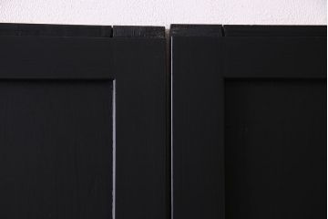 大正ロマン　モダンな雰囲気が魅力のペイント帯戸(ガラス帯戸、引き戸、建具)4枚セット