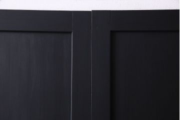 大正ロマン　モダンな雰囲気が魅力のペイント帯戸(ガラス帯戸、引き戸、建具)4枚セット