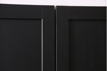 大正ロマン　モダンな雰囲気が魅力のペイント帯戸(ガラス帯戸、引き戸、建具)4枚セット